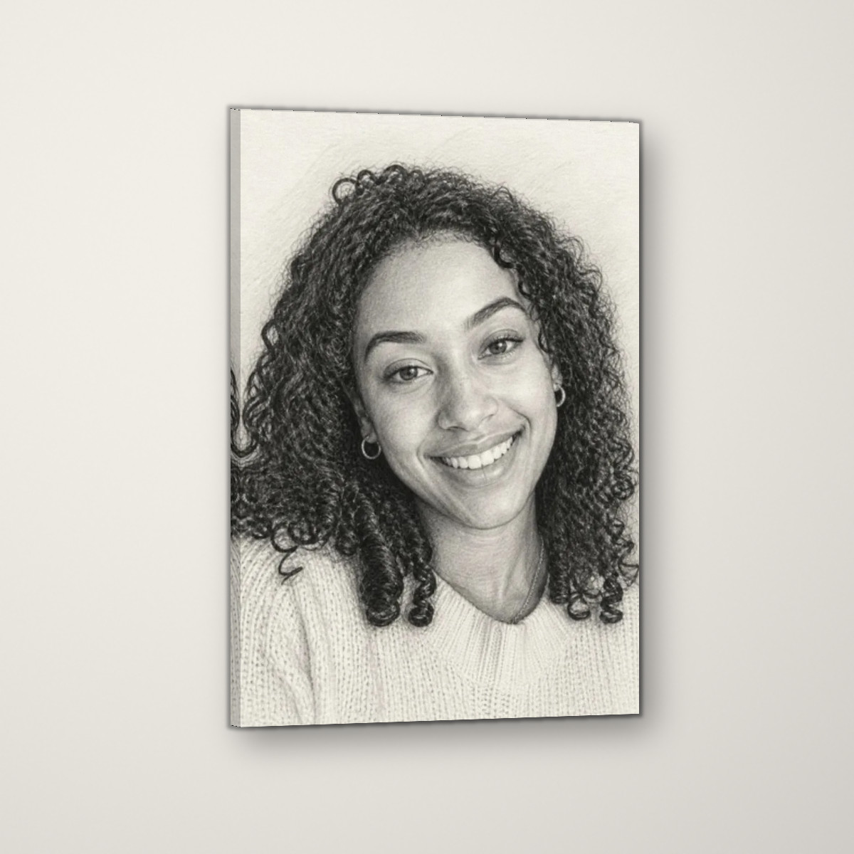 Pencil Sketch portrait canvas